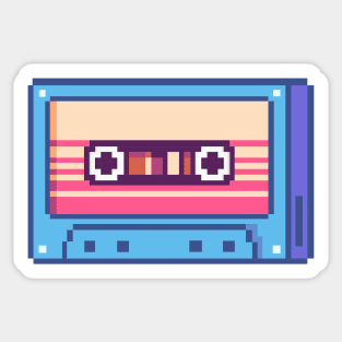 Pixel Art Tape Cassette Sticker